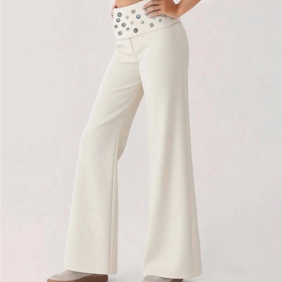 Edikted White Pants with Silver Sequins - Picture 5 of 6